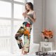 thumbnail image 5 of Balery Retro American Eagle Pantalones de pijama para mujer, pijamas ultraligeros, pantalones de estar por casa-Large, 5 of 6