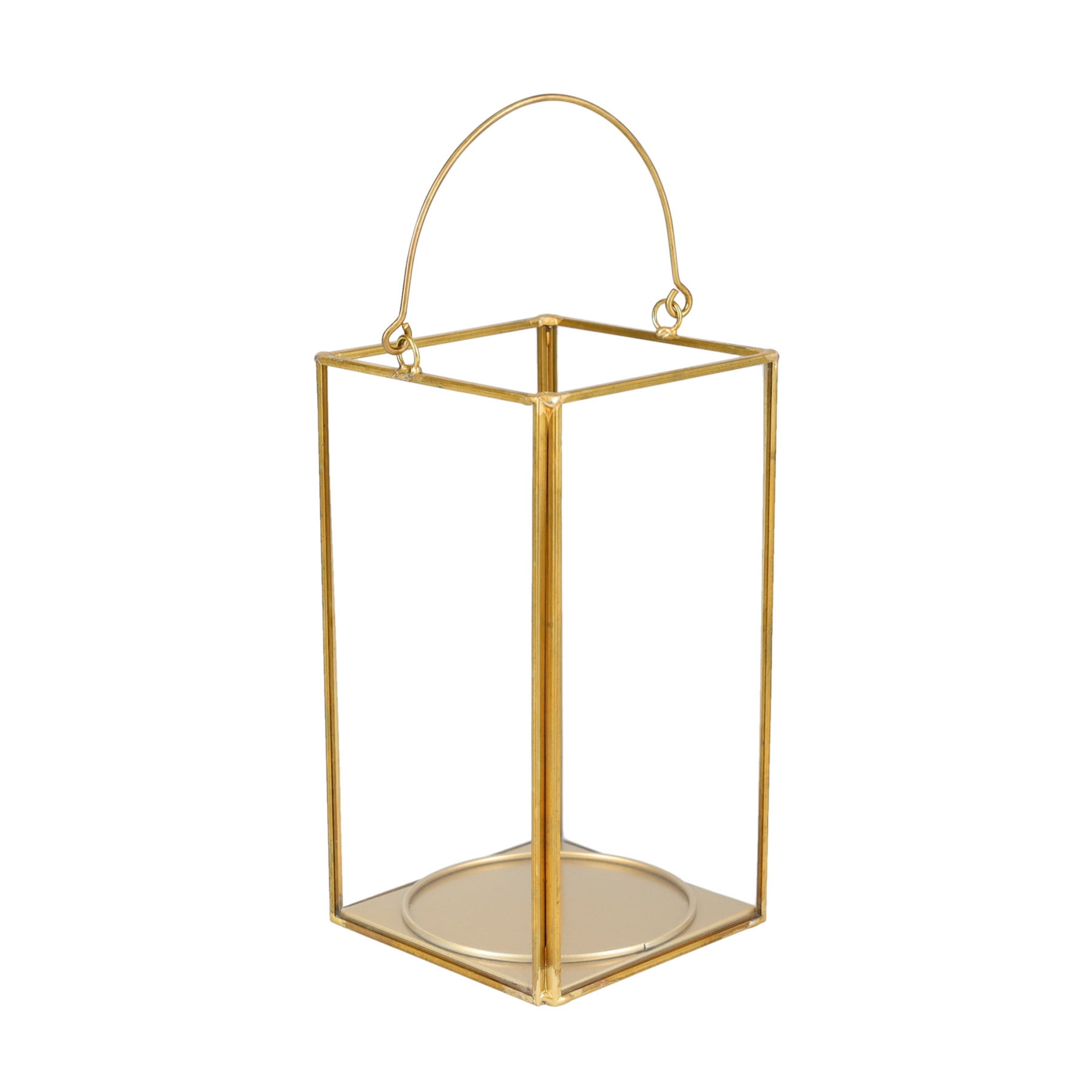 Better Homes & Gardens Medium Decorative Gold Metal Lantern, Candle Holder [Pick up Today]