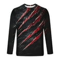 thumbnail image 5 of FDGIU Men's Halloween Graphic Tees Men Casual Round Neck Long Sleeve Pullover Halloween Printed T-Shirt Blouse Tops Casual Shirts, 5 of 5