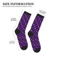 thumbnail image 3 of KLL Purple Mardi Gras Print Cool Socks Men's Women's Crew Socks Funny Crazy Novelty Stockings, 3 of 7
