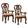 thumbnail image 2 of Furniture of America Wilson Wood Dining Arm Chair in Brown Cherry (Set of 2), 2 of 7