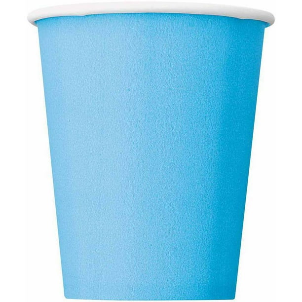 Light Blue Paper 9oz Cups, 14ct