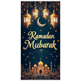 thumbnail image 2 of Elegant Ramadan Mubarak Banner with Lanterns Moon and Mosque Design Vertical Hanging Backdrop Party Decorations Home Festival Decorations Photography Props, 2 of 4