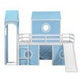 thumbnail image 3 of Twin Size Loft Bed with Slide Pink Tent and Tower - Blue (OLD SKU:WF532001AAC), 3 of 4