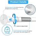 thumbnail image 3 of 2pack Tension Curtain Rod 30 to 62 Inch, White Spring Tension Curtain Rod Adjustable Expandable Curtain Rod No Drilling, Spring Loaded Curtain Rods for Windows, Bedroom, Doorway Door, Closet, 3 of 6