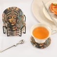 thumbnail image 5 of Woman Of Face 6 Pcs Drink Coasters with Holder Absorbent Coasters Woven Coasters for Drinks Table Desk Protection Home Decor, 5 of 7