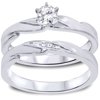 Pompeii 1/4ct Diamond Engagement Wedding Ring Set 10K White Gold (I/J,I2-I3)