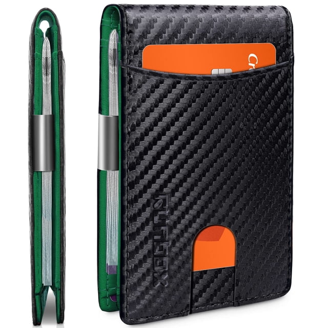 Cartera RUNBOX Slim con bloqueo RFID para 11 tarjetas, 11 x 8 x 1,2 cm