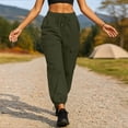 thumbnail image 5 of GUACER Women's Cargo Joggers Elastic Waist Drawstring Utility Pants with Pockets Trousers, 5 of 6