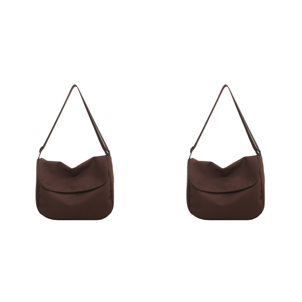 Bolso Hombro para Hombre Y Mujer Mensajero Sólido Nailon (café)