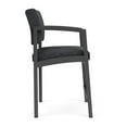 thumbnail image 4 of Lesro Lenox Steel Fabric Hip Waiting Room Guest Chair in Charcoal/Adler Nocturnal Black, 4 of 5