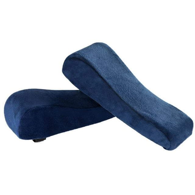 DOLITY Memory Foam Chair Armrest Pad, Comfy Home Office Chair Arm Rest Cover for Elbows Blue
