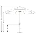 thumbnail image 5 of California Umbrella  11 ft. Fiberglass Market Umbrella Collar Tilt DV Matted Black-Olefin-Woven Sesame, 5 of 5