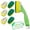 Green+Yellow1, variant on Dish Brush with Soap Dispenser Wand, 1 Dish Wand & 7 Sponge Refills, Soap Control Dispenser Leak-Free Scrub, Non-Scratch Non-Scratch Dishwand Kit for Nonstick Pots and Pans, Glass, Tubs, & Showers