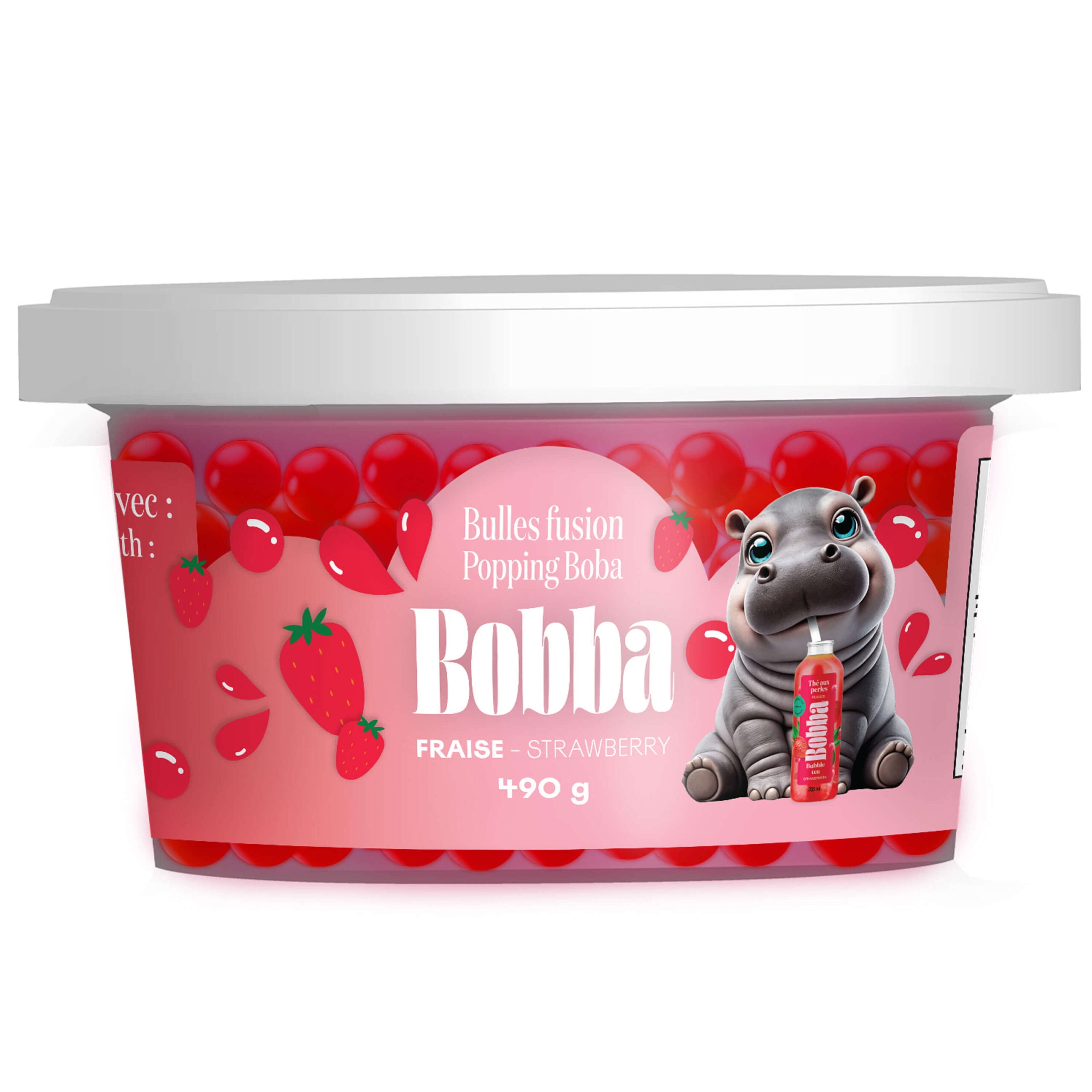 Bobba - Popping Boba - Strawberry - 490 g, Bobba - Popping Boba - Strawberry - 490 g
