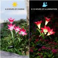 thumbnail image 5 of 2PCS IP65 Waterproof Red Lily Solar Lights, Outdoor Multi-color Changing LED Solar Flower Lights, 5 of 6
