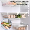 thumbnail image 1 of Xihbxyly Organizador de Cajones para Refrigerador, Caja de Almacenamiento Que Ahorra Espacio, Diseño de Bandeja para Huevos Incorporada, Fácil Acceso a Los Alimentos, Ideal para Verduras, Mariscos y, 1 of 3