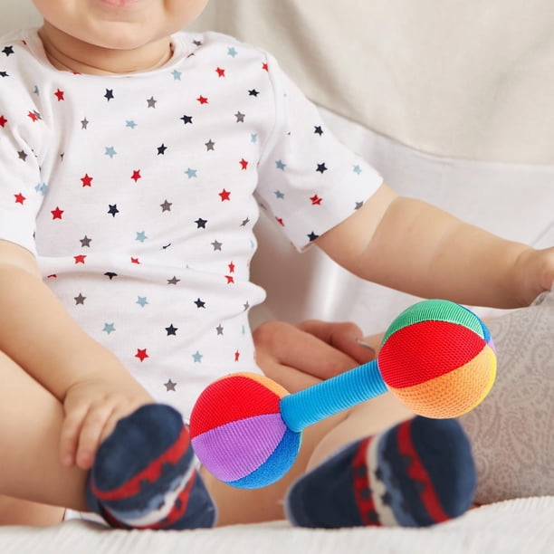 Barra de mano sensorial portátil, juguetes musicales para bebés, sonajero de peso, iluminación perfke Juguetes con mancuernas