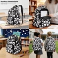 thumbnail image 3 of Kuiaobaty Skull Bone Print Backpack Set with Lunch Bag for Kids 17 Inch Backpack and Pencil Case with Zipper Reusable Insulated Lunch Box and Pencil Pouch for School Camping, 3 of 7