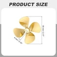 thumbnail image 2 of RC Boat Propeller, 4 Blades Propellers 4mm Hole Dia 55mm OD CW Clockwise Rotating Drill Propeller, Gold, 2 of 6