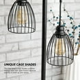 thumbnail image 4 of Bestco 67" Industrial Floor Lamp with 3 Hanging Lights, LED Bulbs Included, Black, 4 of 14
