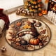 thumbnail image 4 of Alfombra Redonda para Sala de Estar con Temática de Acción de Gracias | Tapete de Poliéster Multicolor | Tamaños de 40 y 60 Cm | Alfombra Navideña para Sofá o Mesa de Centro | Diseño Decorativo de Re, 4 of 6