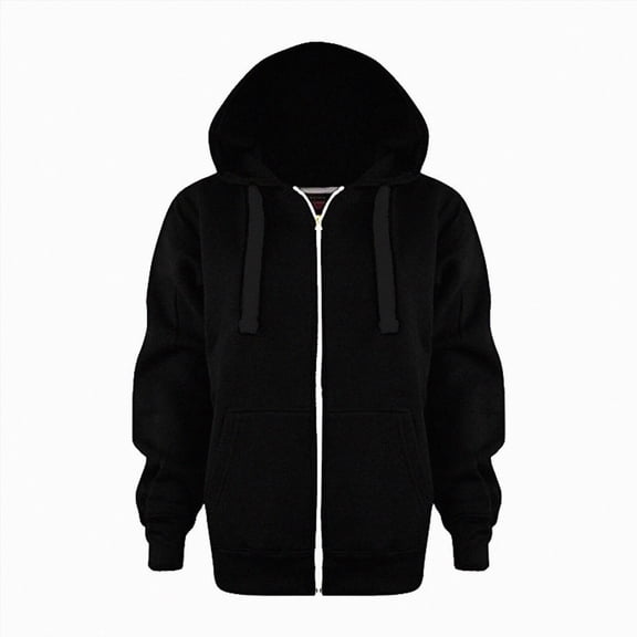 Ccpelsie Boys Hoodies Cool Hooded for Fall Winter Hooded Warm Sweatshirt for Kids Casual Coat(Black,13-14 Years)