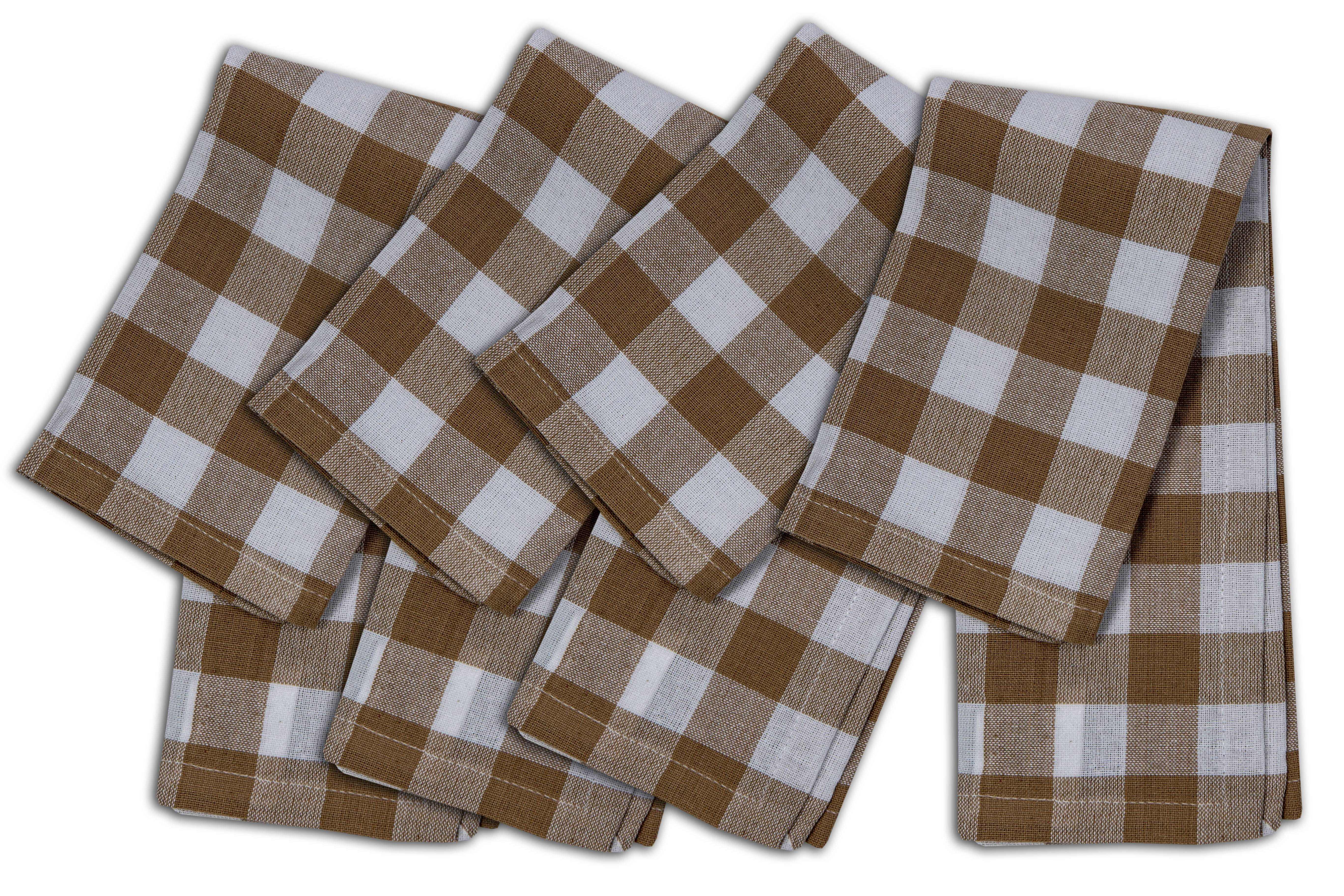 Buffalo Check Sand 100% Cotton Napkin (Set of 4)