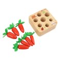 thumbnail image 3 of Juego De Cosecha De Zanahorias, Madera De Pino Resistente Mano Ojo Coordinación Zanahorias Cosecha Juguete De Desarrollo Seguro Interesante Para El Hogar Para Niños ANGGREK Descripción de la referencia, 3 of 5