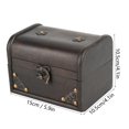 thumbnail image 3 of ACOUTO Small Black Handcrafted Wooden Vintage Storage Box, Hand-Made Treasure Decorative Box Prop Decoration With Alloy Buckle, Wooden Photo Storage Box, For Home, Office, 15cm*10.5cm*10.5cm, 3 of 8
