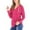 Hot Pink, variant on gakvbuo Fall Tunic Tops For Womens Long Sleeve Tops Loose Fitting Casual Drawstring V-Neck Hooded Pullover Sweatshirts