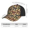 thumbnail image 2 of Curved Design Along The Top Of The Baseball Cap Reinforced Adjustable Breasted Four Seasons Available Sophisticated Thin Velvet Jewel Tone Ribbon Bow Pattern, 2 of 8