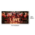thumbnail image 3 of Valentine's Day Garage Door Backdrop, Patio Party Decoration Hanging Flag, Seasonal Door Cover for Holiday Festivities, 3 of 6