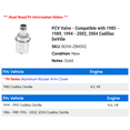 thumbnail image 2 of PCV Valve - Compatible with 1985 - 1989, 1994 - 2002, 2004 Cadillac DeVille - AC Delco, 2 of 2