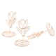 thumbnail image 4 of 20 piezas portatarjetas con forma de tulipán, exquisitos soportes para números de mesa de oro rosa, tarjeteros de mesa, portafotos para bodas, 4 of 12