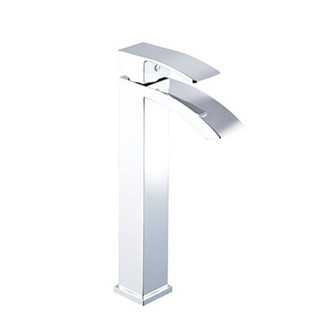 llave niagara monomando alta para lavabo de baño 31 cm cromo pulido