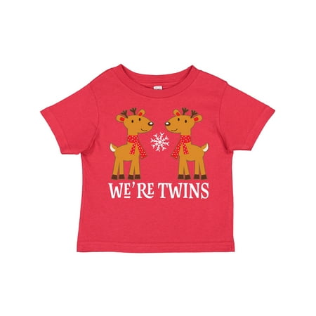 

Inktastic Christmas Twins Reindeer Holiday Boys or Girls Toddler T-Shirt