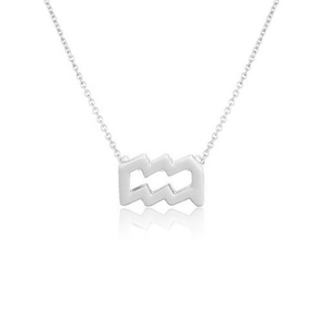 Constellation Theme Friendship Necklace Creative Comfortable Ins Exquisite Durable Rust-proof Lightweight Fashion Accessory Aquarius Silver
