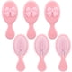 thumbnail image 1 of Cepillo mini a granel de 6 piezas con cepillo desenredado de viaje con lazo, cepillo pequeño rosa coqueto para cabello seco y mojado, regalo para mujeres, regalos para fiesta (rosa), 1 of 6