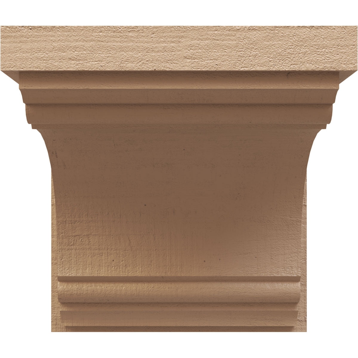 11"W x 11"D x 11"H Wide Warren Rough Cedar Woodgrain TimberThane Corbel, Primed Tan