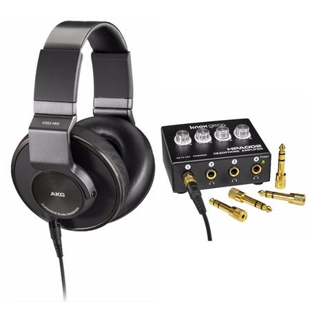 AKG K553 MKII Studio Headphones with Knox Gear Headphone