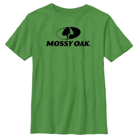 Boy s Mossy Oak Black Classic Logo Graphic Tee Kelly Green Large