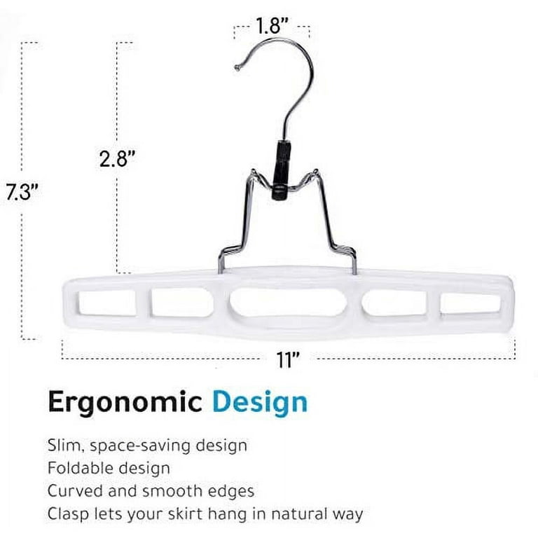 Skirt/Pants Hangers with Clips (10 Pack) – Pack for Israel