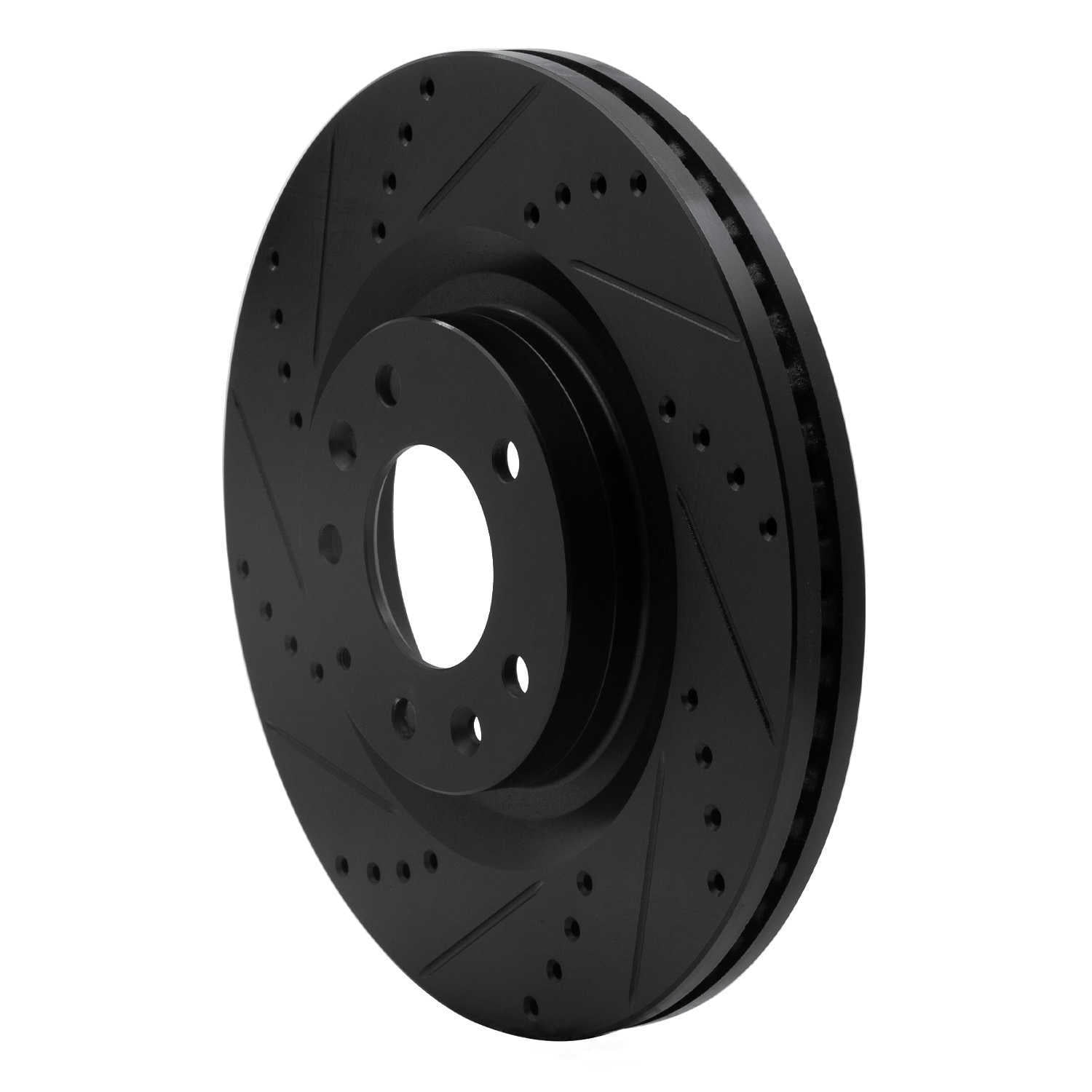Dynamic Friction Company 633-80069L DFC Brake Rotor - Drilled And Slotted - Black