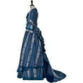 thumbnail image 3 of Women's Elegant Christine Daae Blue Evening Gown  - Vintage-Inspired Formal Dress with Bow, 3 of 7