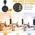 thumbnail image 2 of VANoopee 3-Color J Type Track Lighting Heads 20W for Juno Rail - Dimmable Bright LED Track Light Fixtures 3000K 4000K 5000K Ceiling Spotlight for Accent Task, No Flicker CRI90+ 36° 2000lm Black 3 Pack, 2 of 5