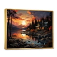 thumbnail image 2 of Designart "Retreat by the Canadian Lake III" Lakehouse Floater Framed Canvas Art Print, 2 of 7
