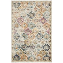 SAFAVIEH Madison Judith Distressed Area Rug, Cream/Multi, 5'1" x 7'6"