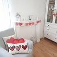 thumbnail image 2 of Valentines Day Pillow Covers 12x20 Pink Heart Valentines Day Pillows Winter Holiday Lumbar Pillow Covers 12x20 Outdoor Pillowcase for Home Decor, 2 of 6