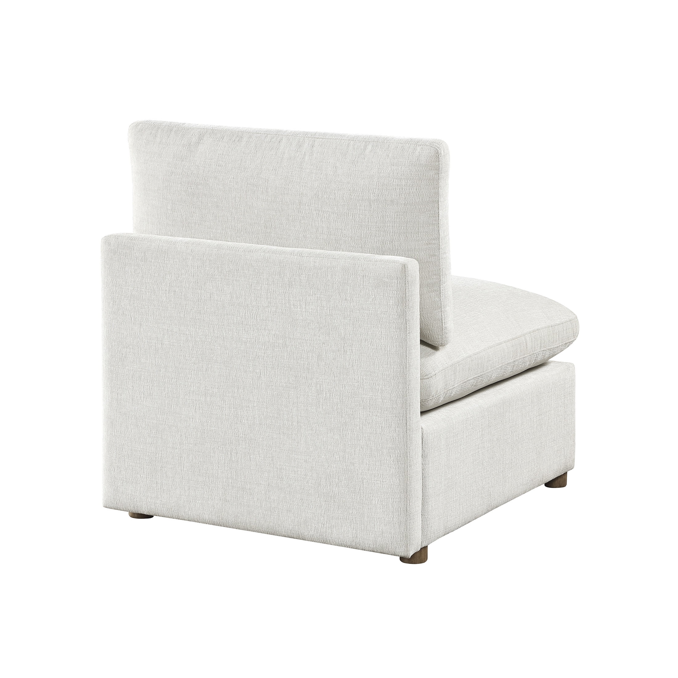 OakvillePark Velmont Sectional Sofa Modular Unit, Chenille Armless Chair, Beige